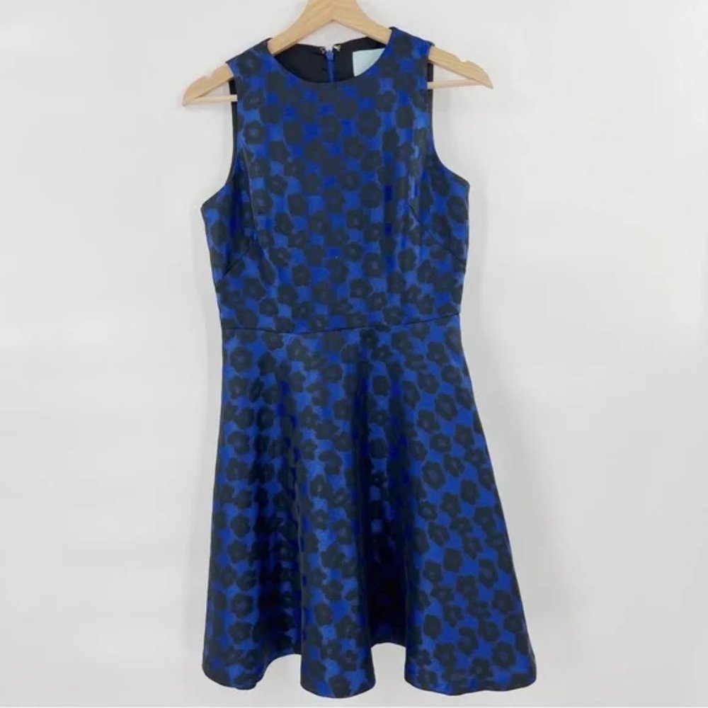 Cece metallic sleeveless floral mini cocktail dress size 4